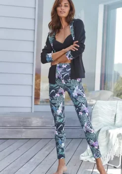 Homewear-Leggings|KangaROOS Leggings Gemustert