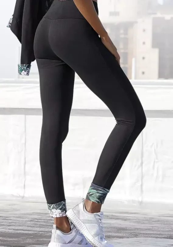 Homewear-Leggings|KangaROOS Leggings Schwarz