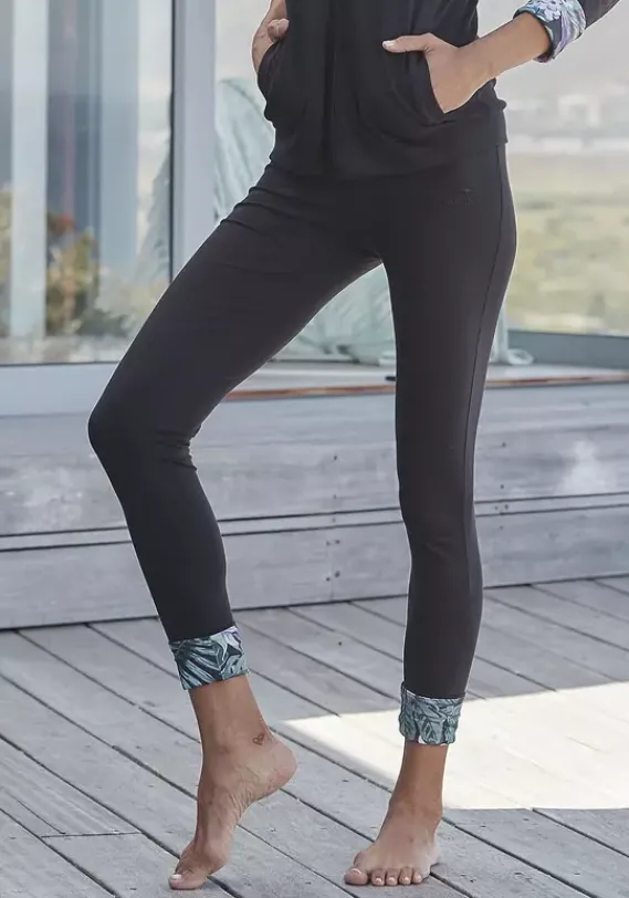 Homewear-Leggings|KangaROOS Leggings Schwarz