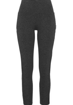 Homewear-Leggings|Bench. Leggings Grau-Schwarz-Leo