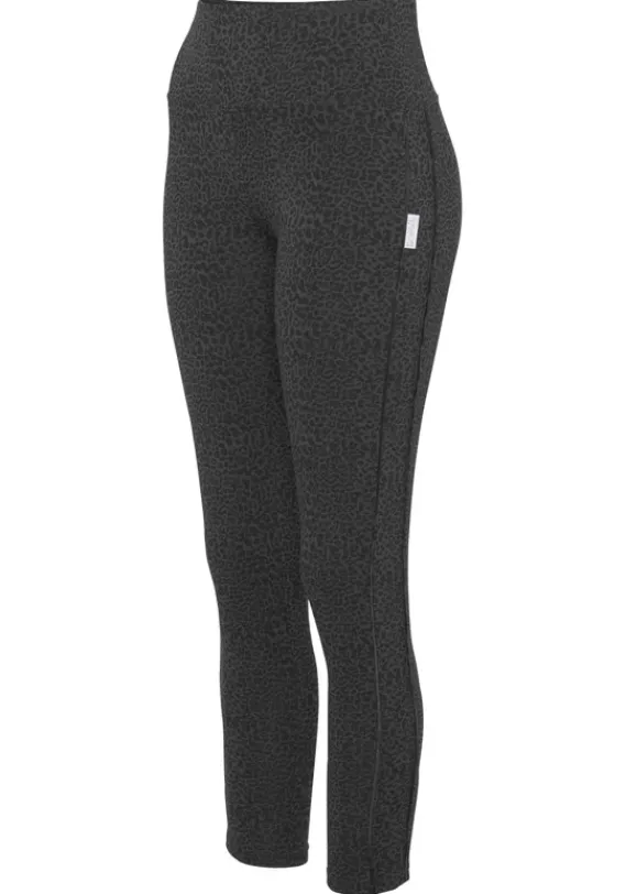 Homewear-Leggings|Bench. Leggings Grau-Schwarz-Leo