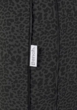 Homewear-Leggings|Bench. Leggings Grau-Schwarz-Leo