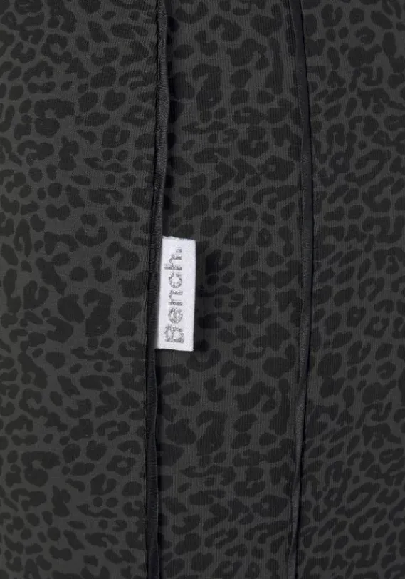 Homewear-Leggings|Bench. Leggings Grau-Schwarz-Leo