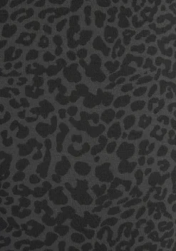 Homewear-Leggings|Bench. Leggings Grau-Schwarz-Leo