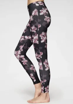 Homewear-Leggings|H.I.S Leggings Gemustert-Schwarz, Schwarz
