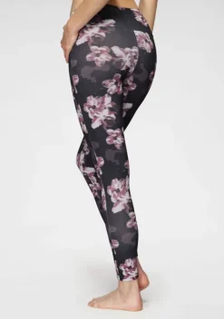 Homewear-Leggings|H.I.S Leggings Gemustert-Schwarz, Schwarz