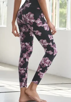 Homewear-Leggings|H.I.S Leggings Gemustert-Schwarz, Schwarz