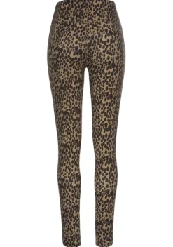 Homewear-Leggings|Buffalo Leggings Camelfarben-Schwarz-Leo