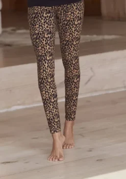Homewear-Leggings|Buffalo Leggings Camelfarben-Schwarz-Leo