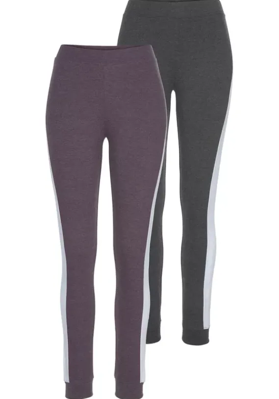 Homewear-Leggings|Arizona Leggings Anthrazit-Meliert, Pflaume