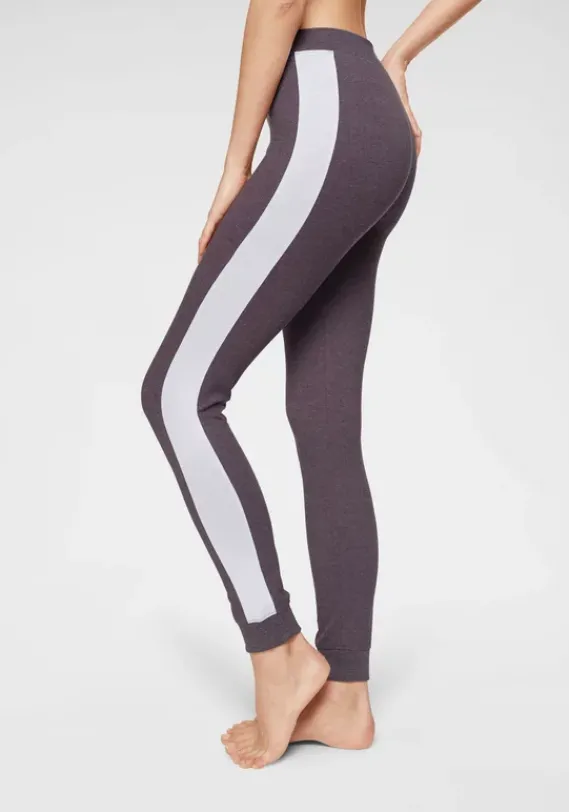 Homewear-Leggings|Arizona Leggings Anthrazit-Meliert, Pflaume