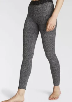 Homewear-Leggings|LASCANA ACTIVE Leggings Schwarz-Meliert