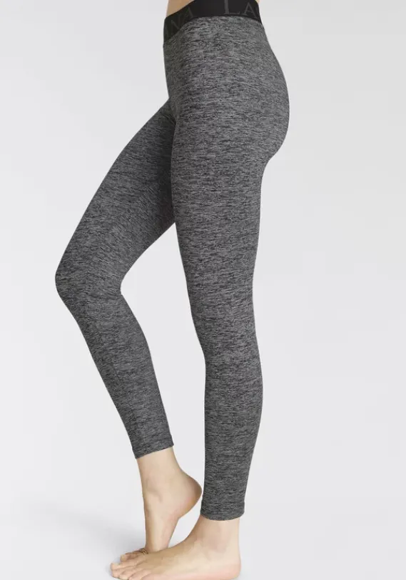 Homewear-Leggings|LASCANA ACTIVE Leggings Schwarz-Meliert