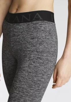 Homewear-Leggings|LASCANA ACTIVE Leggings Schwarz-Meliert