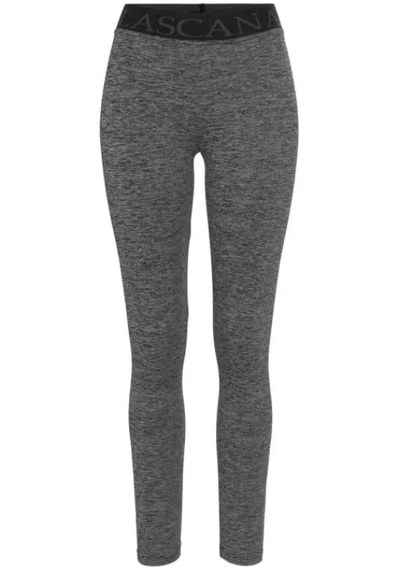 Homewear-Leggings|LASCANA ACTIVE Leggings Schwarz-Meliert