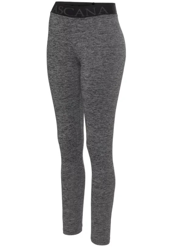 Homewear-Leggings|LASCANA ACTIVE Leggings Schwarz-Meliert