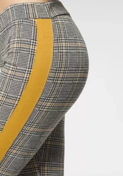Homewear-Leggings|Bench. 7/8-Leggings Kariert-Curry