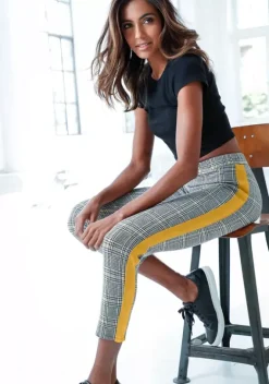 Homewear-Leggings|Bench. 7/8-Leggings Kariert-Curry