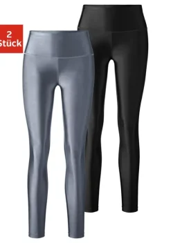 Homewear-Leggings|LASCANA ACTIVE Leggings Graublau, Schwarz