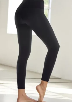 Homewear-Leggings|H.I.S Leggings Schwarz-Bedruckt, Schwarz-Uni