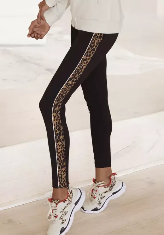 Homewear-Leggings|Buffalo Leggings Schwarz-Gemustert
