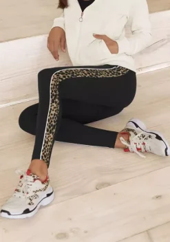Homewear-Leggings|Buffalo Leggings Schwarz-Gemustert