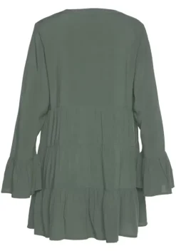Blusen|LASCANA Longbluse Dunkelgrun