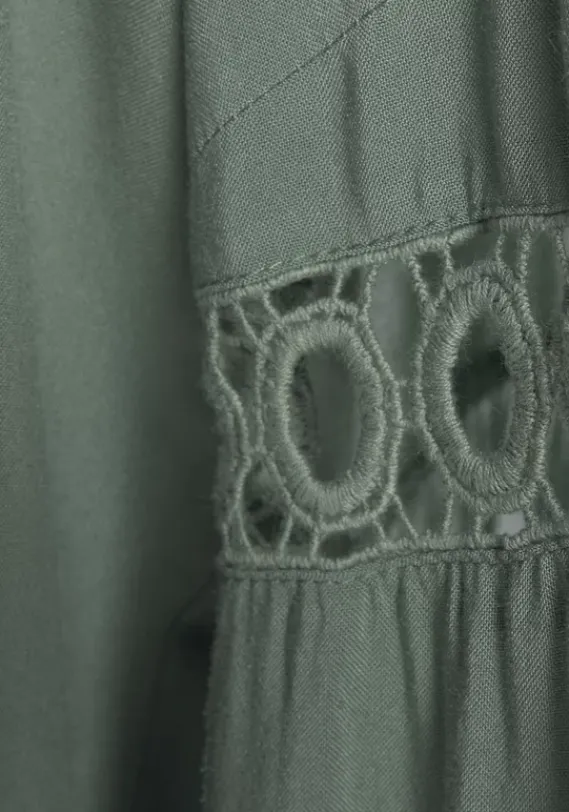 Blusen|LASCANA Longbluse Dunkelgrun