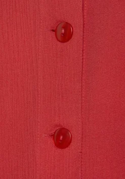 Blusen|LASCANA Longbluse Korallrot