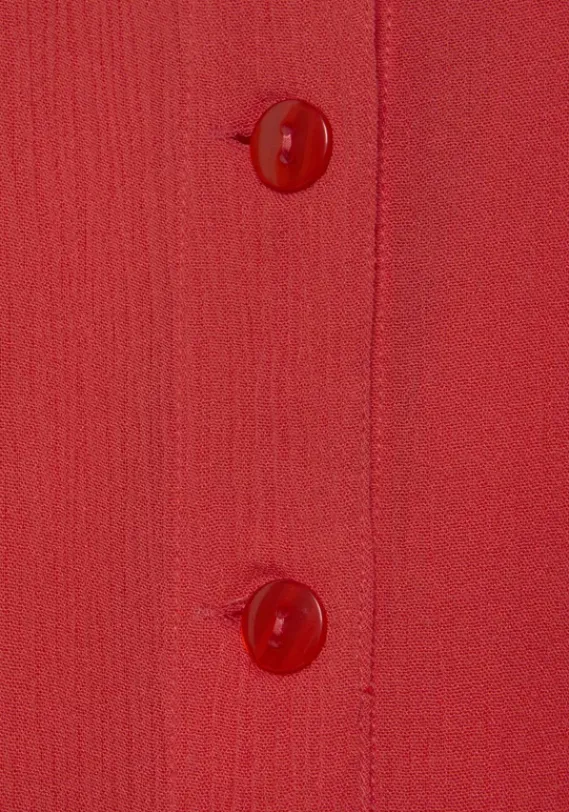 Blusen|LASCANA Longbluse Korallrot