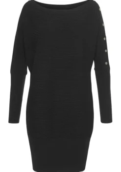 Pullover|LASCANA Longpullover Schwarz