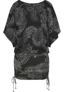 Damenshirts|Vivance Longshirt Schwarz-Weis Bedruckt