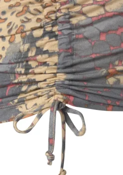 Damenshirts|Buffalo Longshirt Orange-Bedruckt