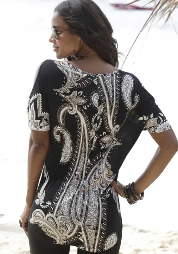 Damenshirts|LASCANA Longshirt Bedruckt