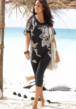 Damenshirts|LASCANA Longshirt Bedruckt