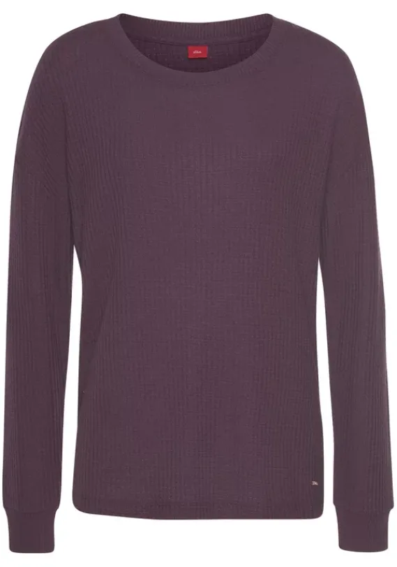 Damenshirts|s.Oliver Longsleeve Bordeaux