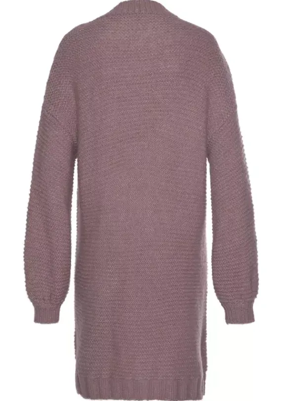 Jacken & Mantel|LASCANA Longstrickjacke Dunkelrose