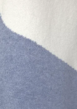 Jacken & Mantel|LASCANA Longstrickjacke Creme-Beige-Blau