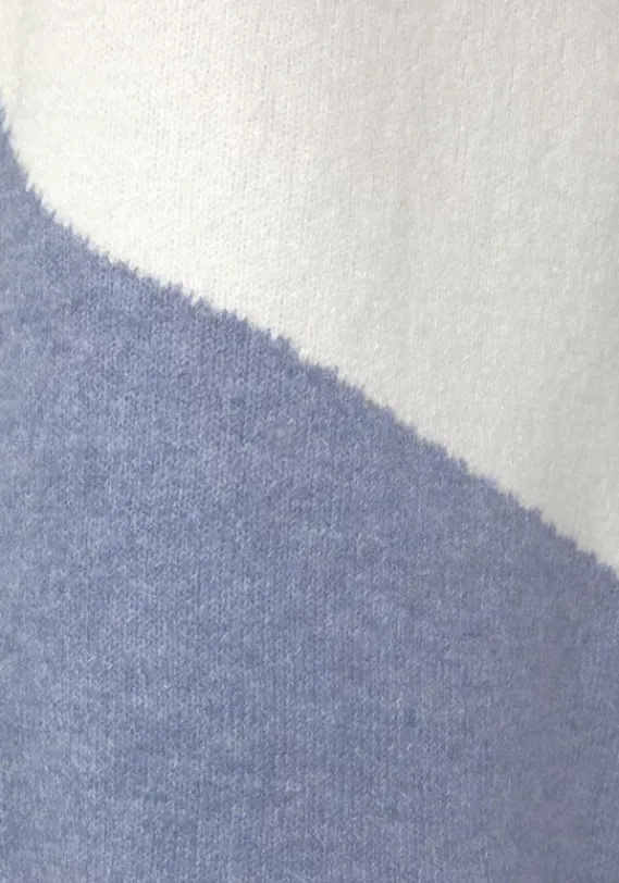 Jacken & Mantel|LASCANA Longstrickjacke Creme-Beige-Blau