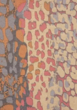 Maxikleider|Buffalo Maxikleid Orange-Blau-Bedruckt