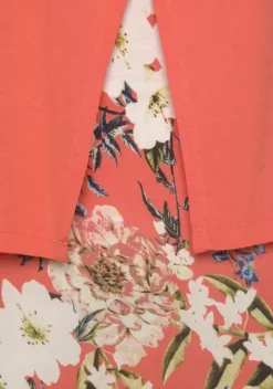 Maxikleider|s.Oliver Maxikleid Koralle-Bedruckt