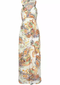 Maxikleider|LASCANA Maxikleid Weis-Multicolor-Bedruckt