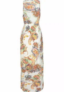 Maxikleider|LASCANA Maxikleid Weis-Multicolor-Bedruckt