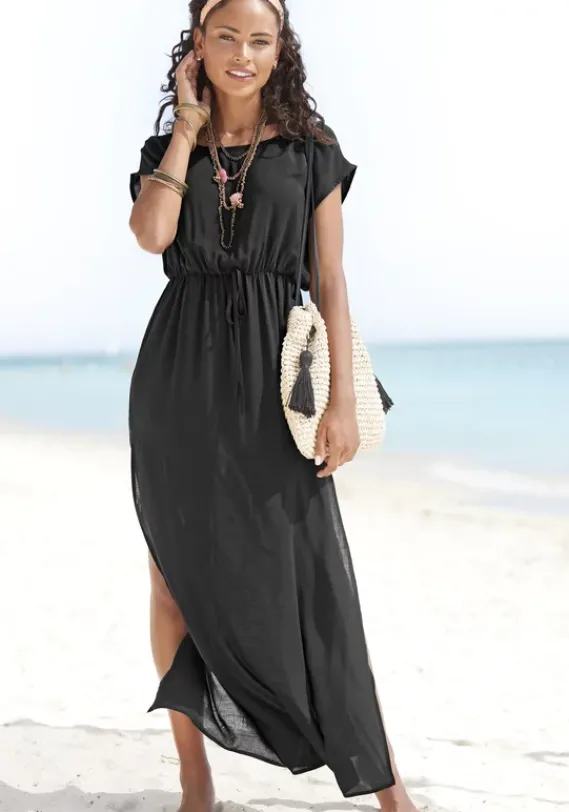 Strandmode|LASCANA Maxikleid Schwarz