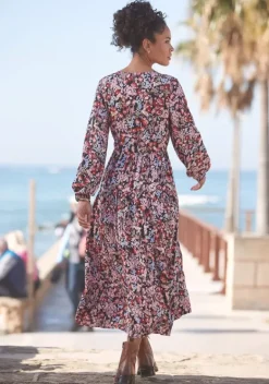 Strandkleider|LASCANA Maxikleid Floral-Bedruckt
