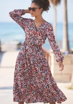 Strandkleider|LASCANA Maxikleid Floral-Bedruckt