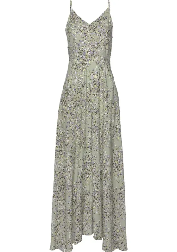 Strandmode|LASCANA Maxikleid Grun-Lila-Bedruckt