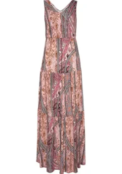 Maxikleider|Buffalo Maxikleid Rosa-Bedruckt