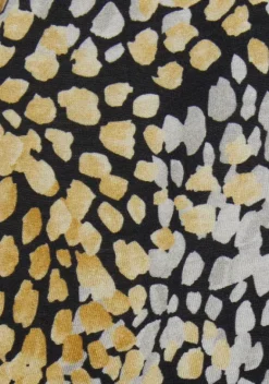 Maxikleider|s.Oliver Maxikleid Schwarz-Gelb Bedruckt