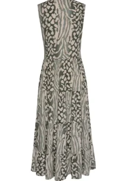 Strandkleider|LASCANA Maxikleid Grun-Taupe-Bedruckt